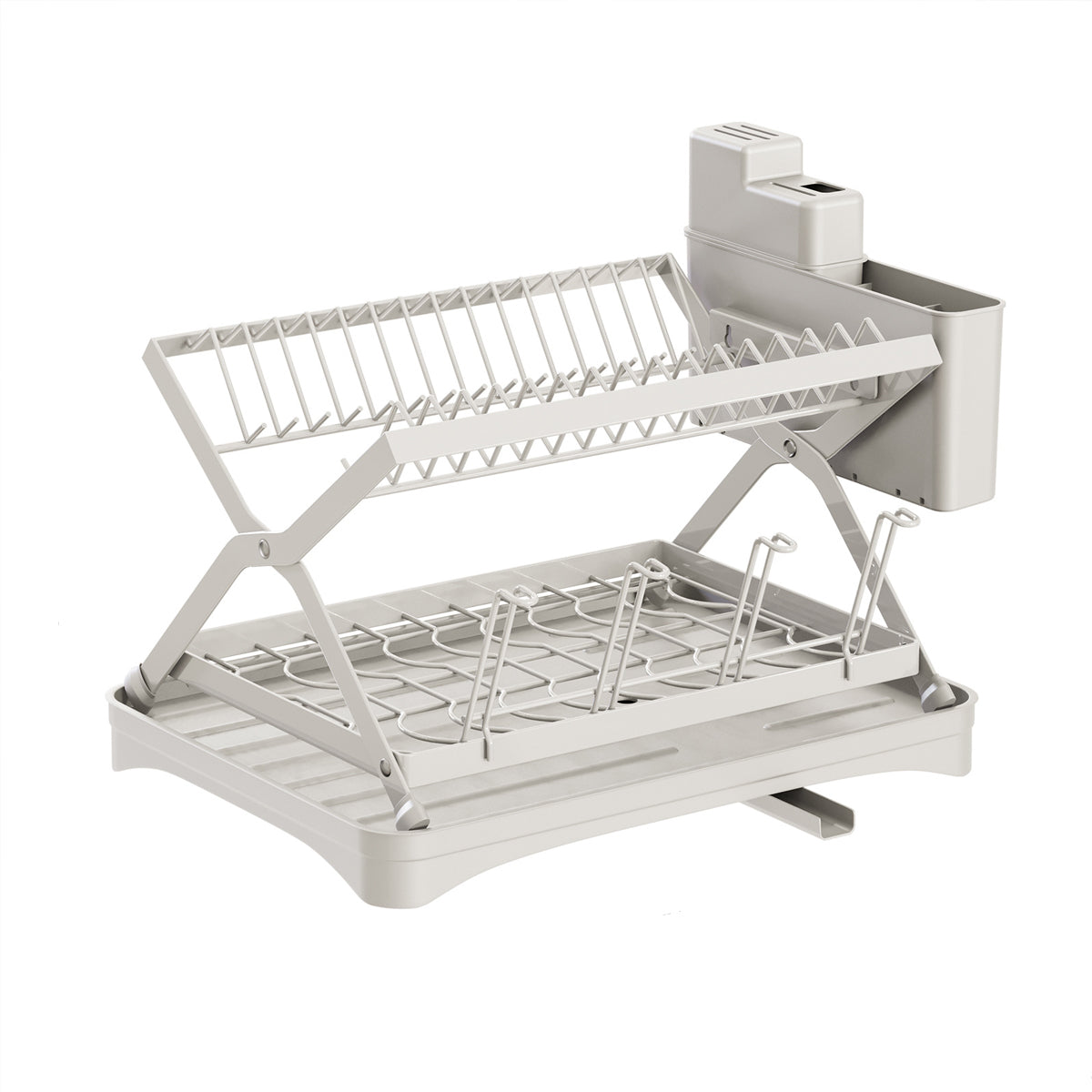 Double Layer Foldable Dish Rack Two Colours | StorageOZ