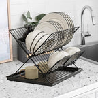 Foldable Bowl Plate Rack Two Colours Set | StorageOZ