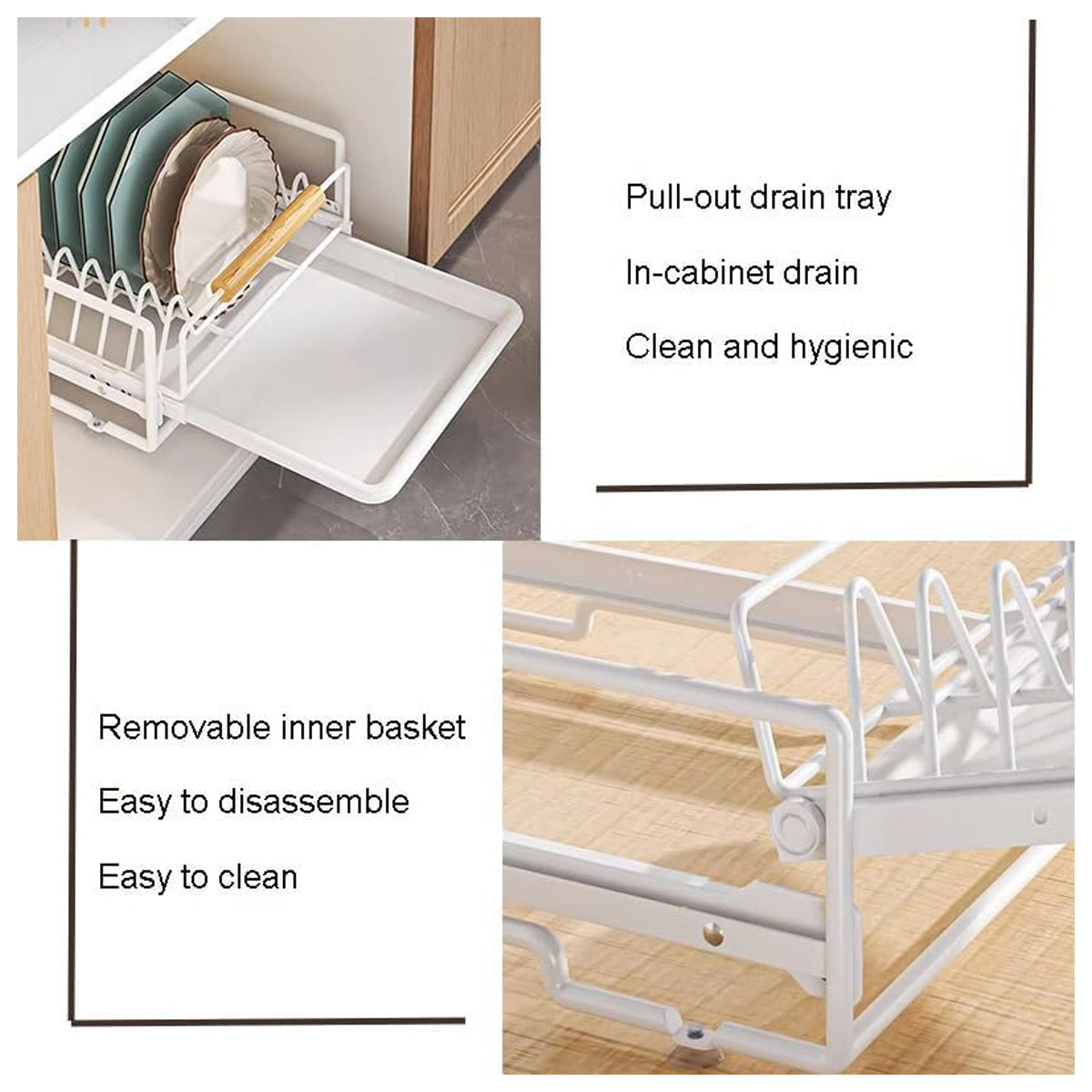 White Pull Out Kitchen Rack Two Styles Set | StorageOZ