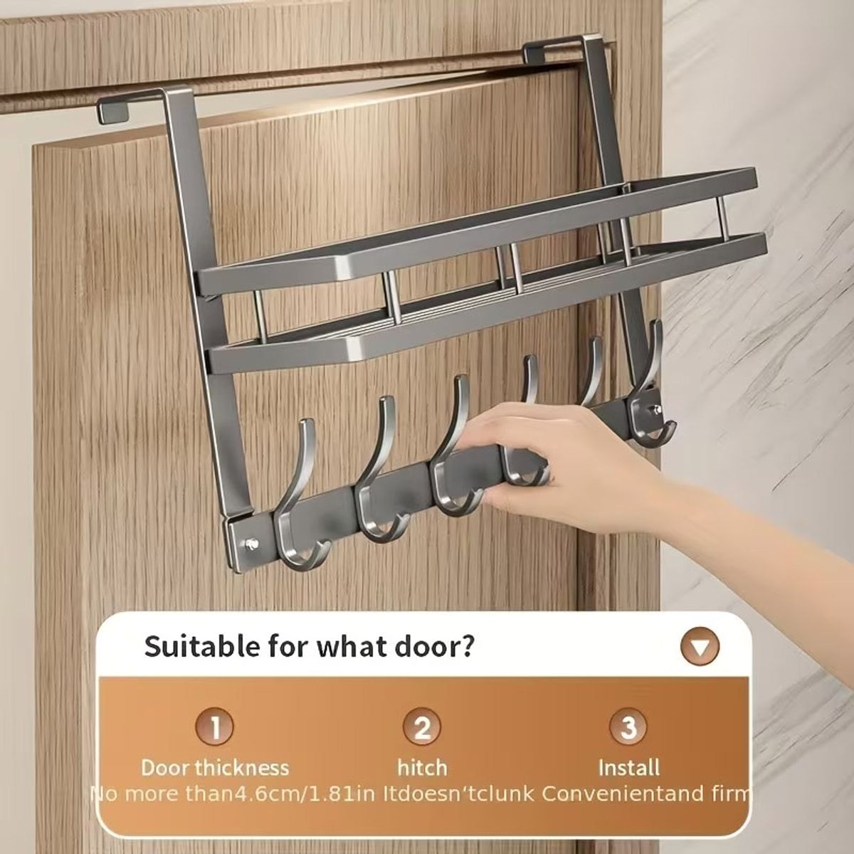 Over Door Storage Rack with Mesh Shelf 51cm | StorageOZ