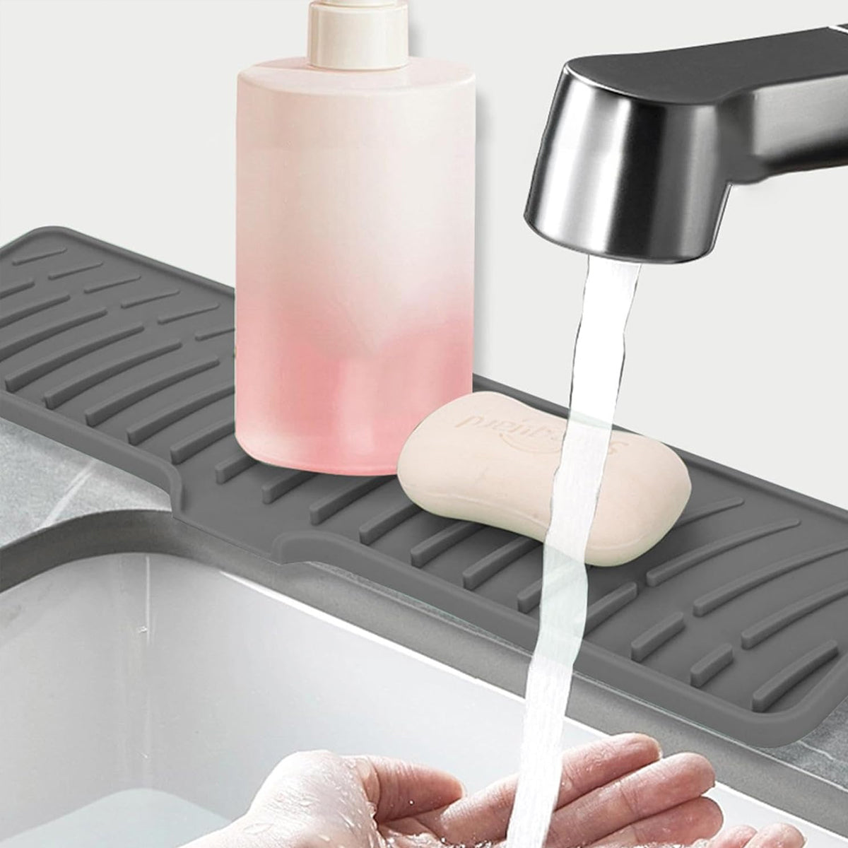 Long Silicone Sink Drain Mat Two Colours | StorageOZ