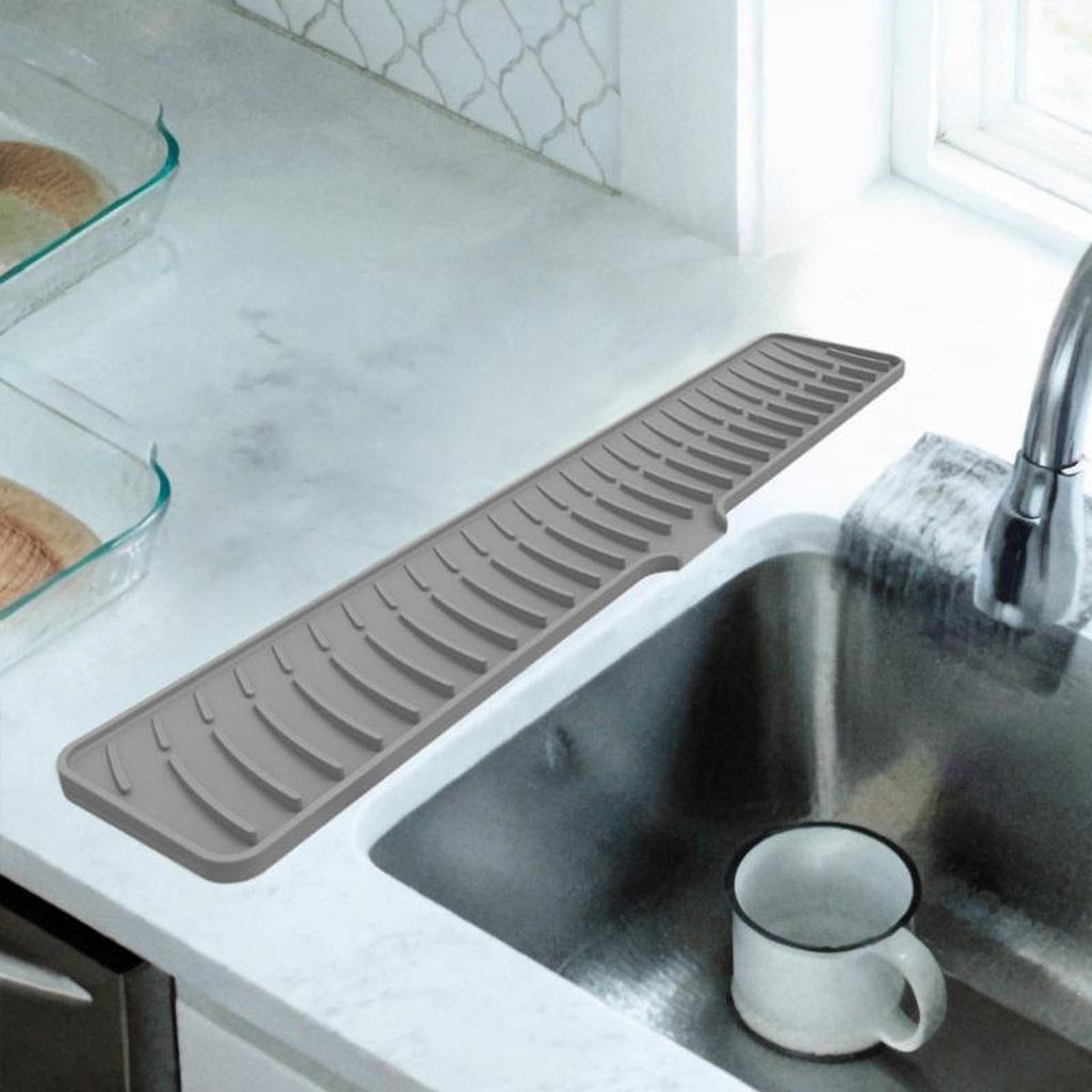 Long Silicone Sink Drain Mat Two Colours | StorageOZ