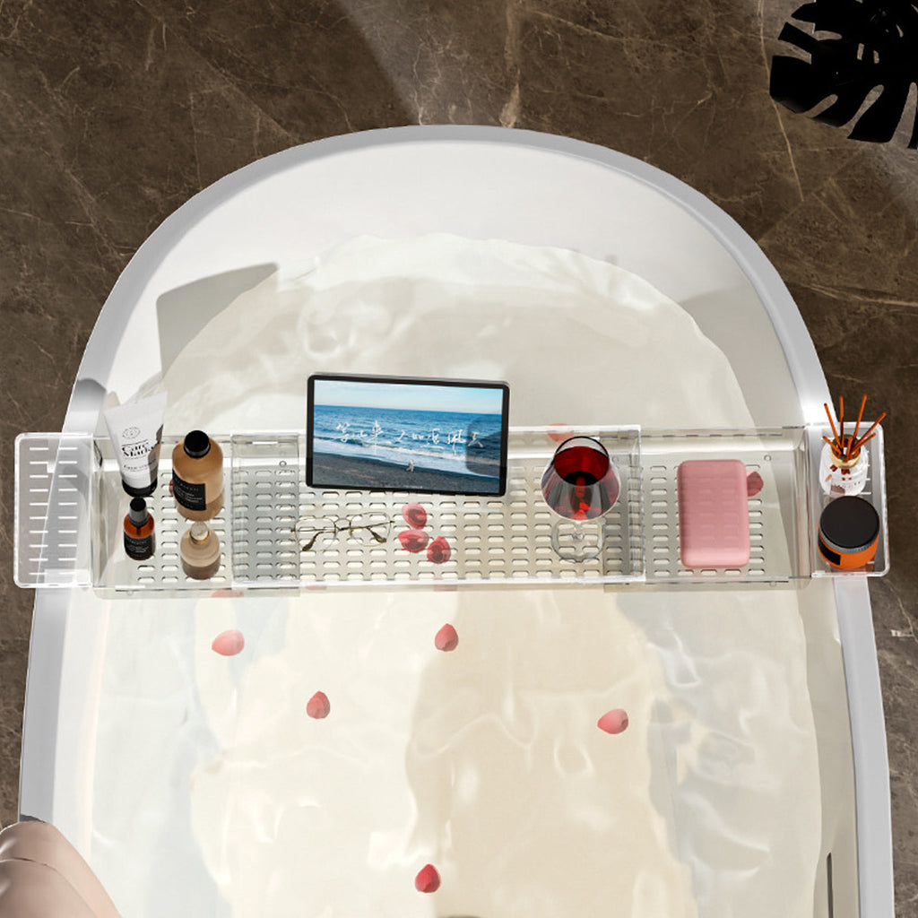 Clear Bathtub Trays Two Colours Organiser | StorageOZ