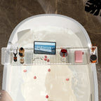 Clear Bathtub Trays Two Colours Organiser | StorageOZ