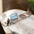 Clear Bathtub Trays Two Colours Organiser | StorageOZ
