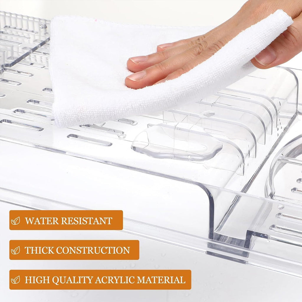 Clear Bathtub Trays Two Colours Organiser | StorageOZ