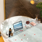 Clear Bathtub Trays Two Colours Organiser | StorageOZ