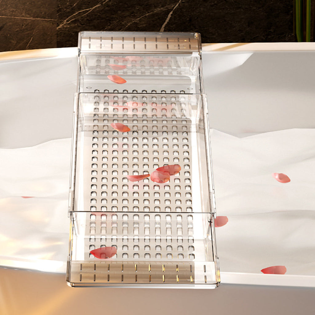 Clear Bathtub Trays Two Colours Organiser | StorageOZ