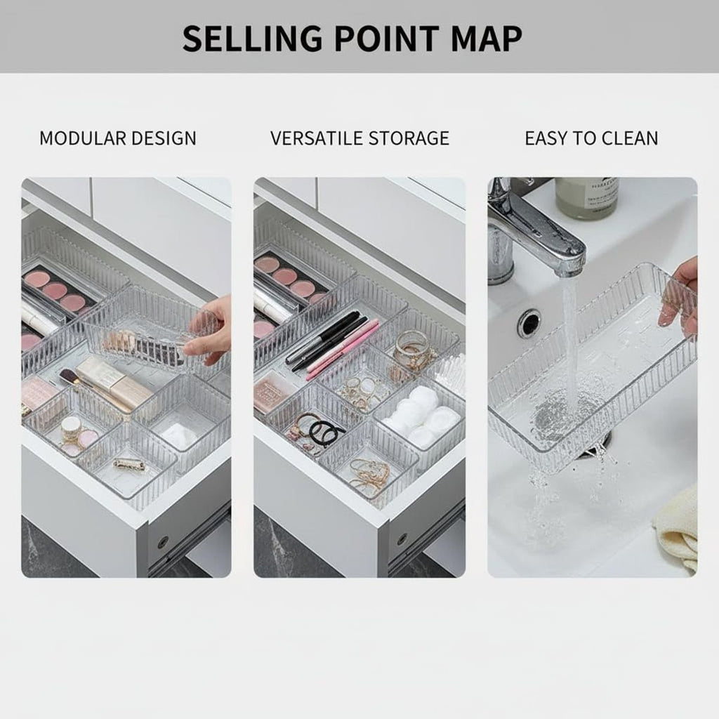 10 Pcs Drawer Organiser Tray Set Organiser | StorageOZ