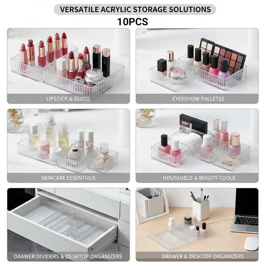 10 Pcs Drawer Organiser Tray Set Organiser | StorageOZ