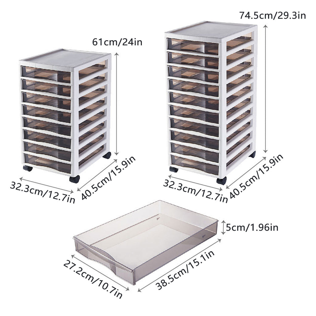 Clear Drawer Tower 8 or 10 Layers Organiser | StorageOZ