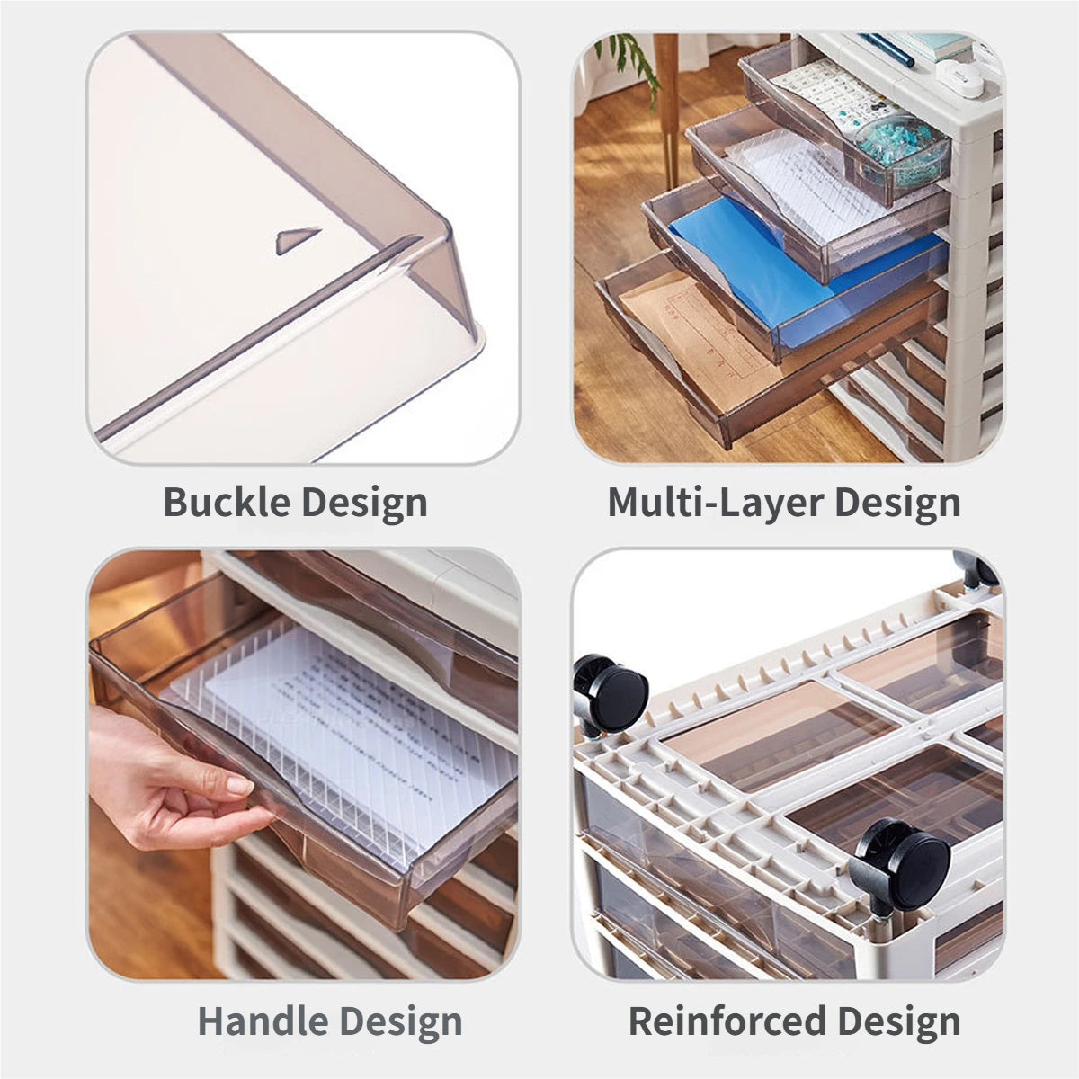 Clear Drawer Tower 8 or 10 Layers Organiser | StorageOZ