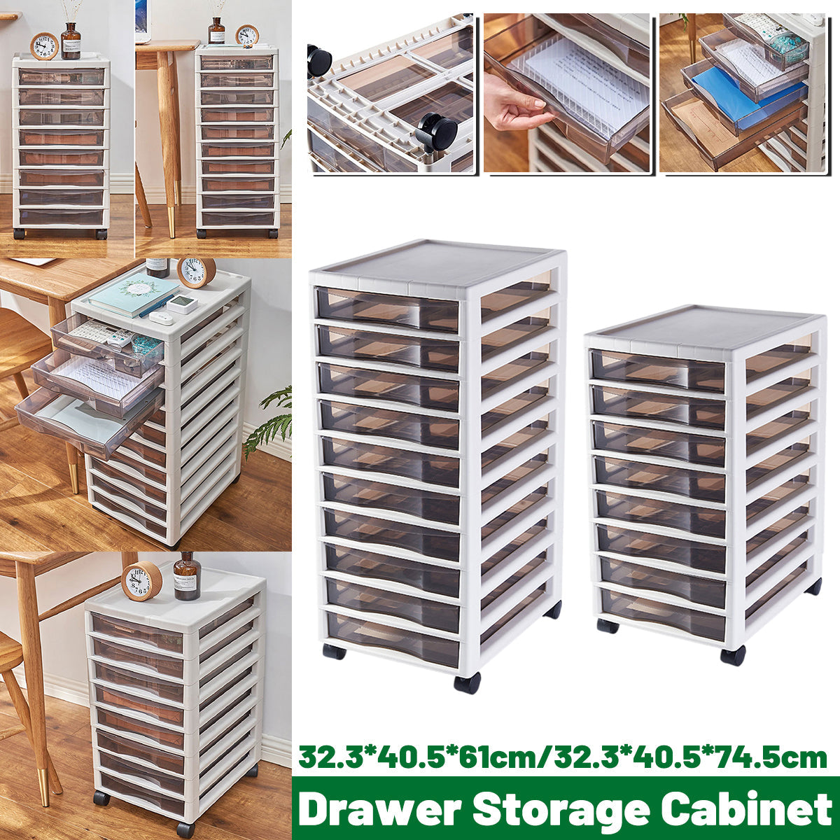 Clear Drawer Tower 8 or 10 Layers Organiser | StorageOZ
