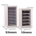 Clear Front File Cabinet Two Heights Set | StorageOZ