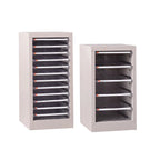 Clear Front File Cabinet Two Heights Set | StorageOZ