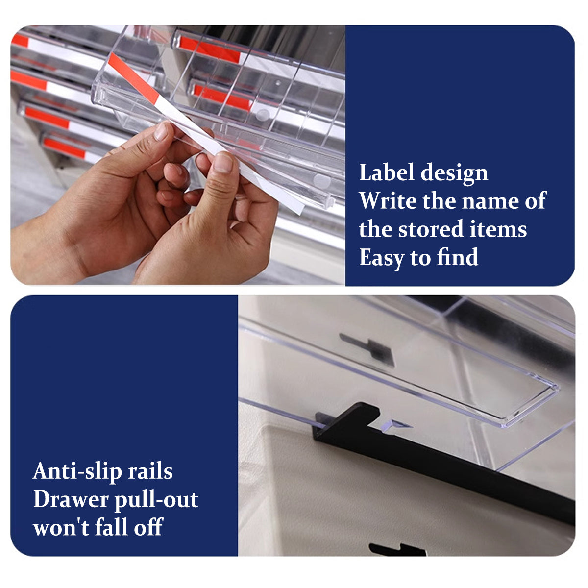 Clear Front File Cabinet Two Heights Set | StorageOZ