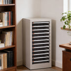 Clear Front File Cabinet Two Heights Set | StorageOZ