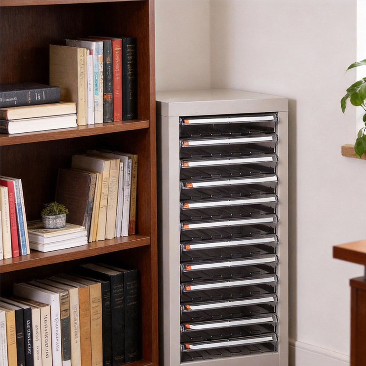 Clear Front File Cabinet Two Heights Set | StorageOZ