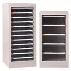 Clear Front File Cabinet Two Heights Set | StorageOZ