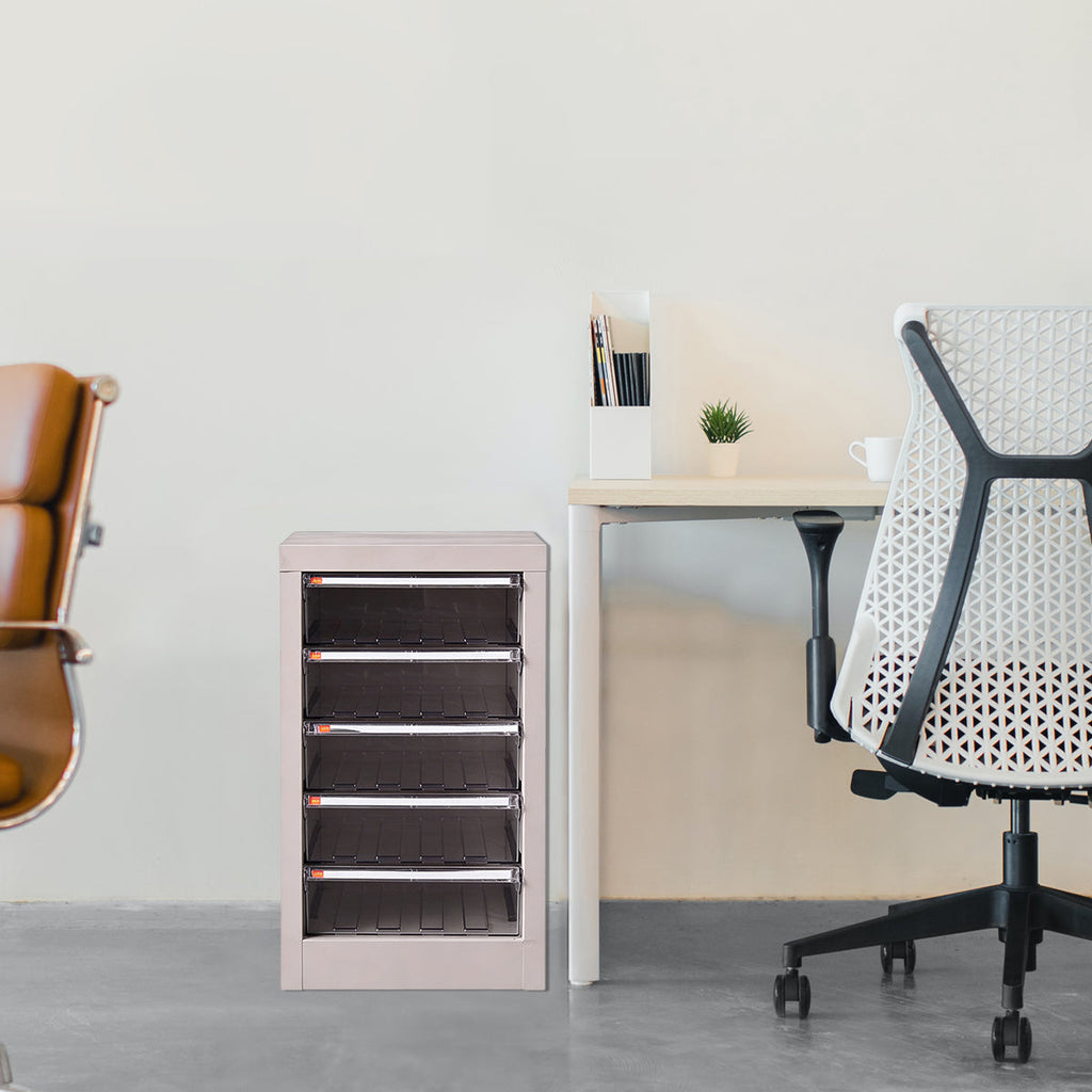Clear Front File Cabinet Two Heights Set | StorageOZ