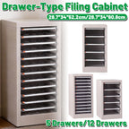 Clear Front File Cabinet Two Heights Set | StorageOZ