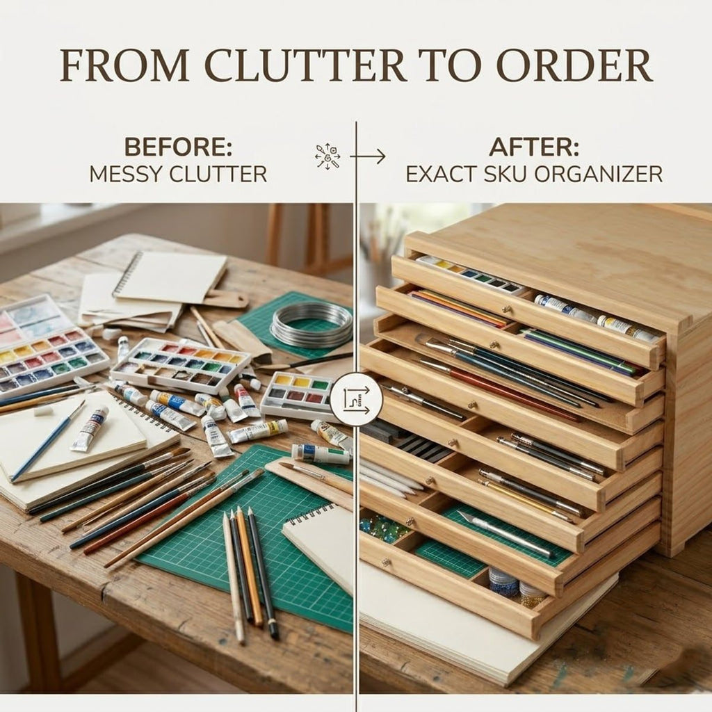 8 Slot Drawing Tool Storage Box Organiser | StorageOZ