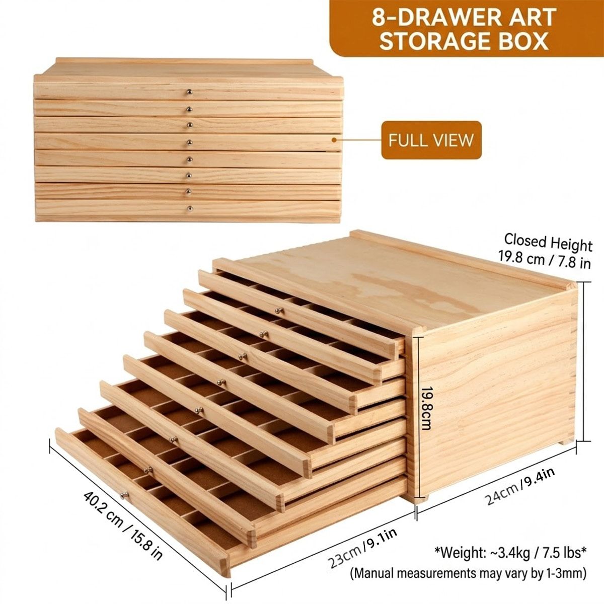 8 Slot Drawing Tool Storage Box Organiser | StorageOZ
