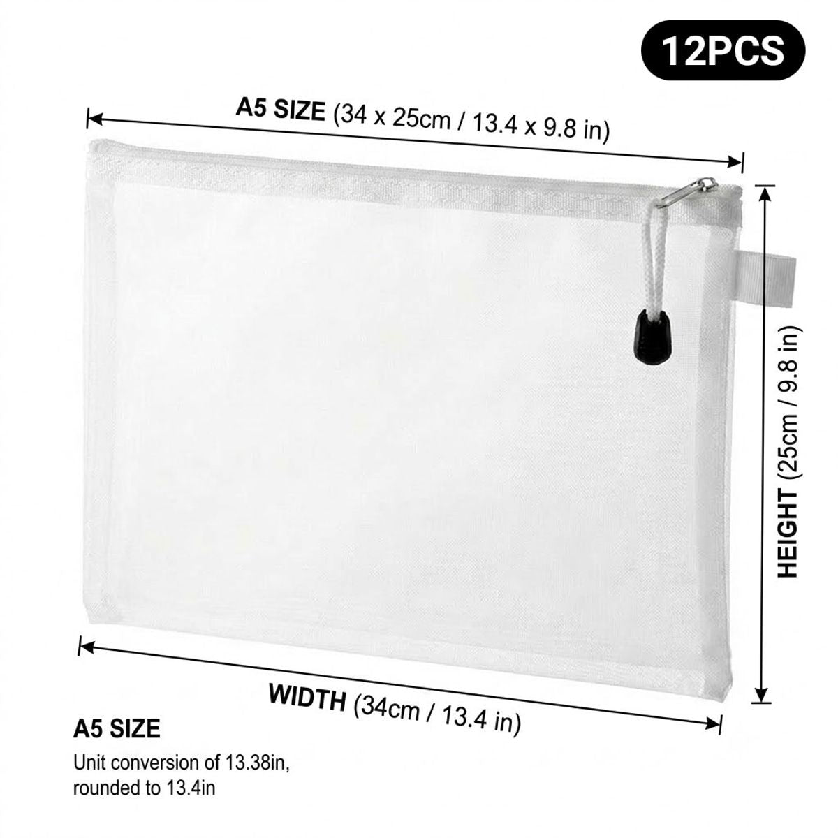 12 Pcs A5 File Bags Desk Organiser Set Rack | StorageOZ