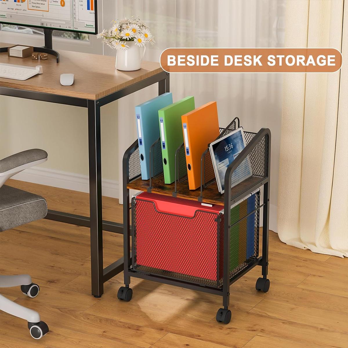 Black File Cabinet Desk Storage Organiser | StorageOZ