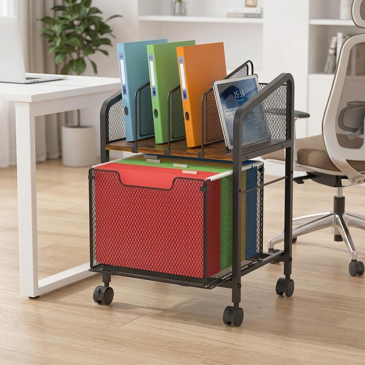 Black File Cabinet Desk Storage Organiser | StorageOZ