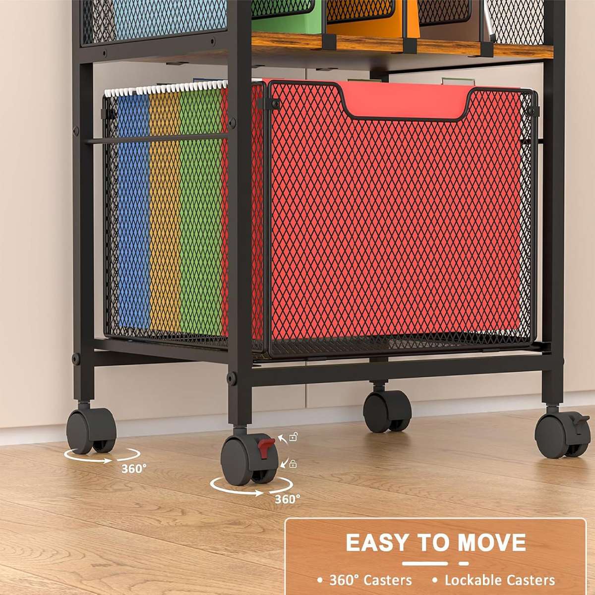 Black File Cabinet Desk Storage Organiser | StorageOZ