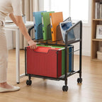 Black File Cabinet Desk Storage Organiser | StorageOZ