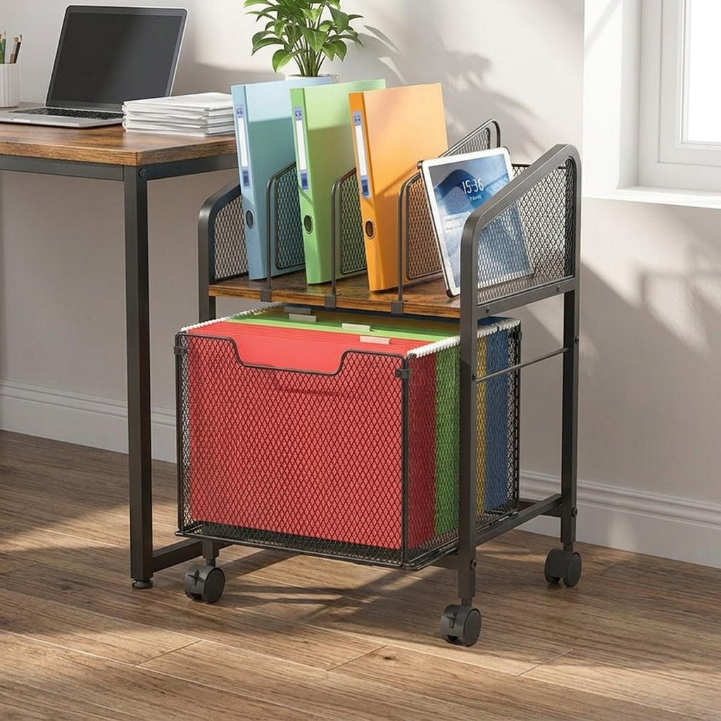 Black File Cabinet Desk Storage Organiser | StorageOZ