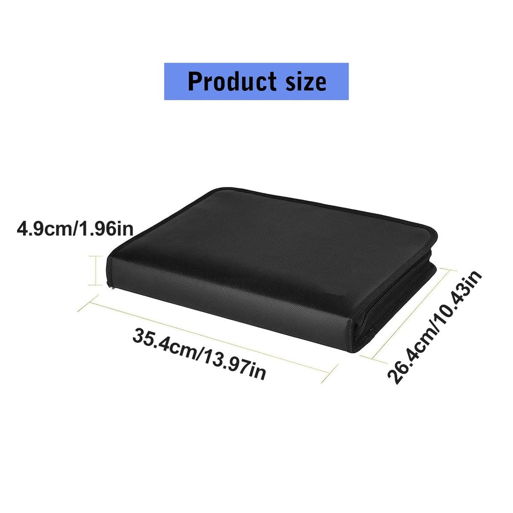 Black Fireproof File Document Bag Organiser | StorageOZ