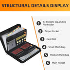 Black Fireproof File Document Bag Organiser | StorageOZ