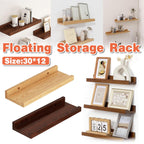 Wooden Floating Wall Shelf Two Finishes Set | StorageOZ