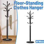 Black Floor Standing Bedroom Coat Rack Set | StorageOZ