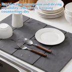 Foldable Diatom Dish Mat Two Colours Set | StorageOZ