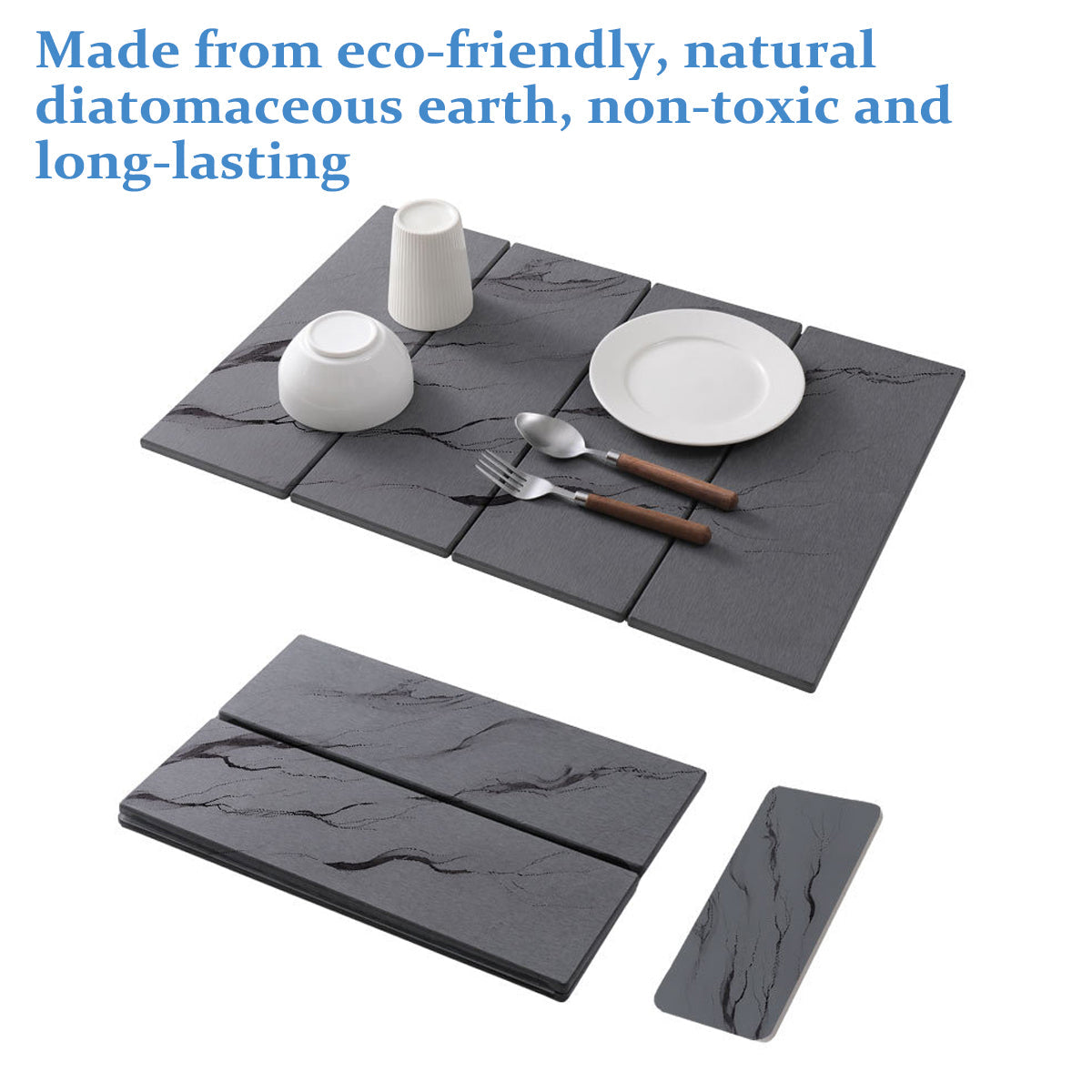 Foldable Diatom Dish Mat Two Colours Set | StorageOZ