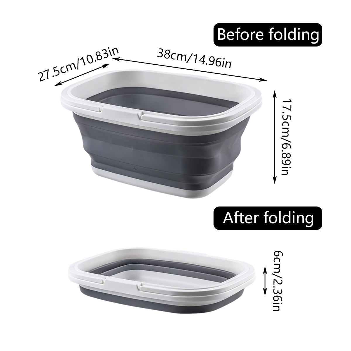 Foldable Hand Storage Basket Two Colours | StorageOZ