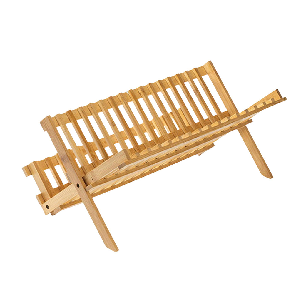 Foldable Bamboo Dish Rack Two Grid Counts | StorageOZ