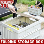 30L Folding Storage Box with Wooden Lid Set | StorageOZ