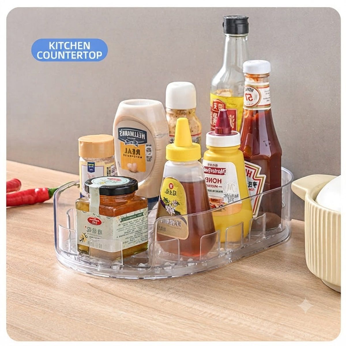 Fridge Rotating Condiment Rack Organiser | StorageOZ