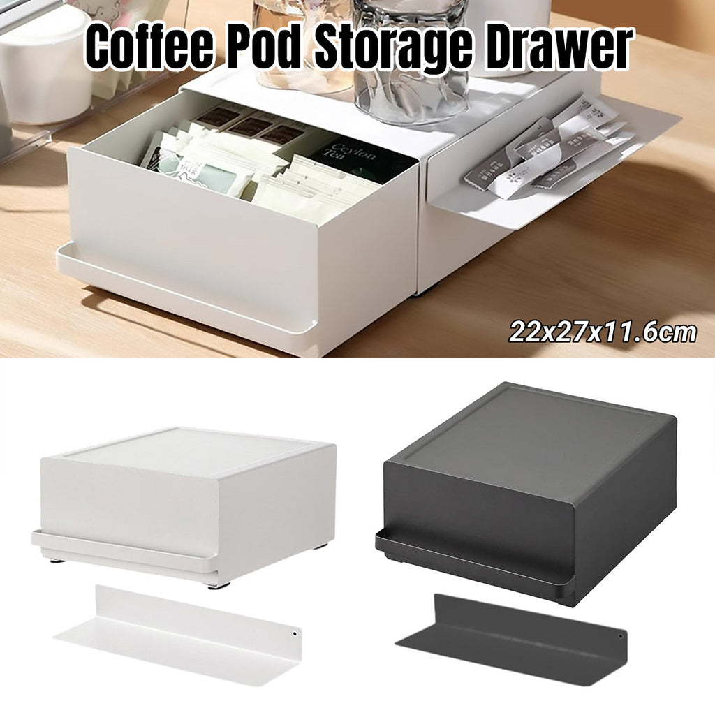 Steel Coffee Pod Drawer Two Colours Rack | StorageOZ