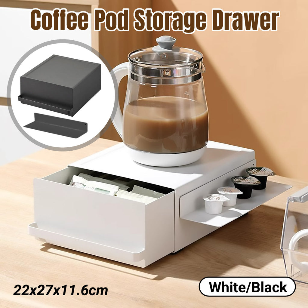 Steel Coffee Pod Drawer Two Colours Rack | StorageOZ