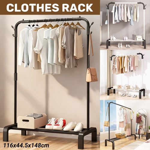 130cm Metal Clothes Rack Two Colours Set | StorageOZ