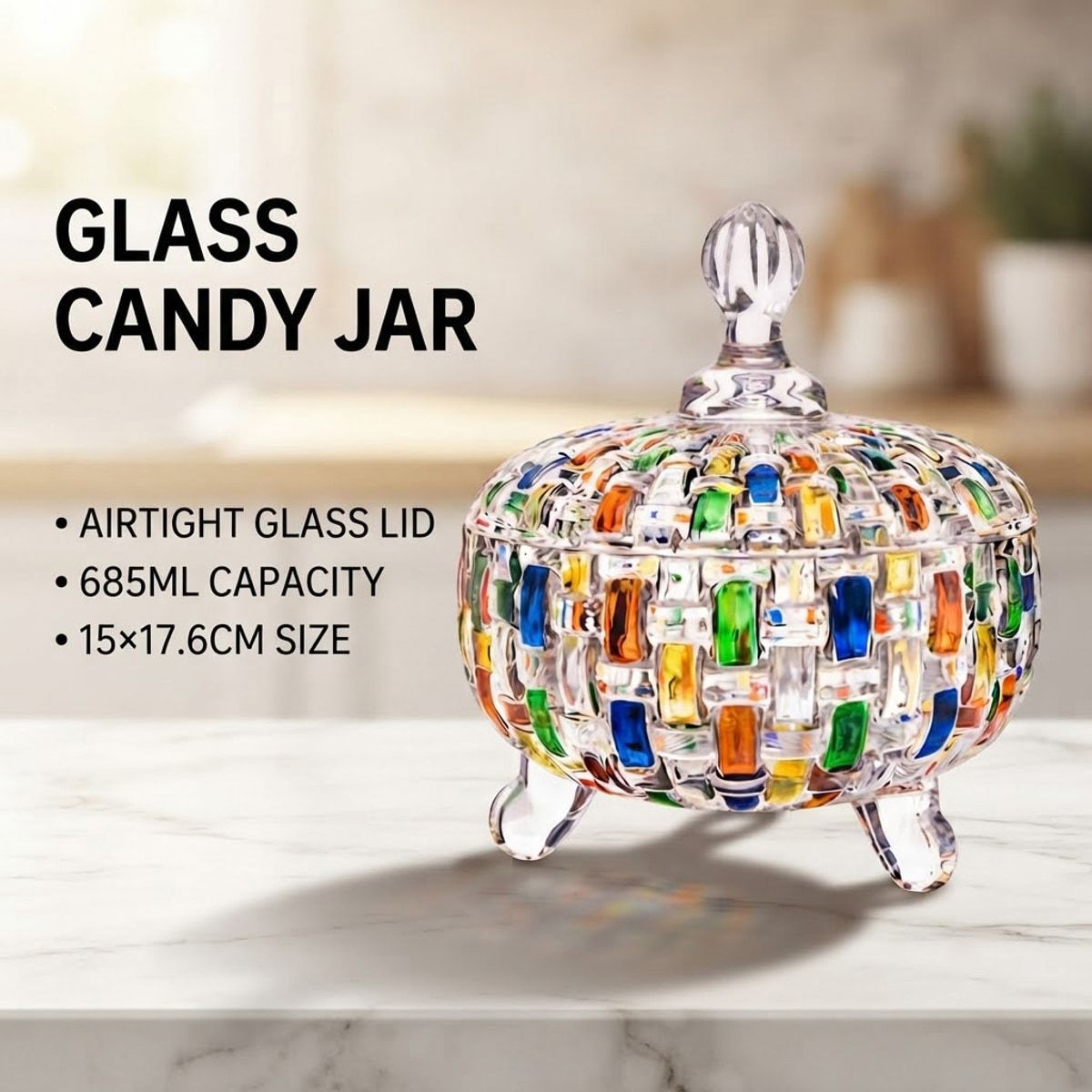 Glass Candy Jar Kitchen Storage Organiser | StorageOZ