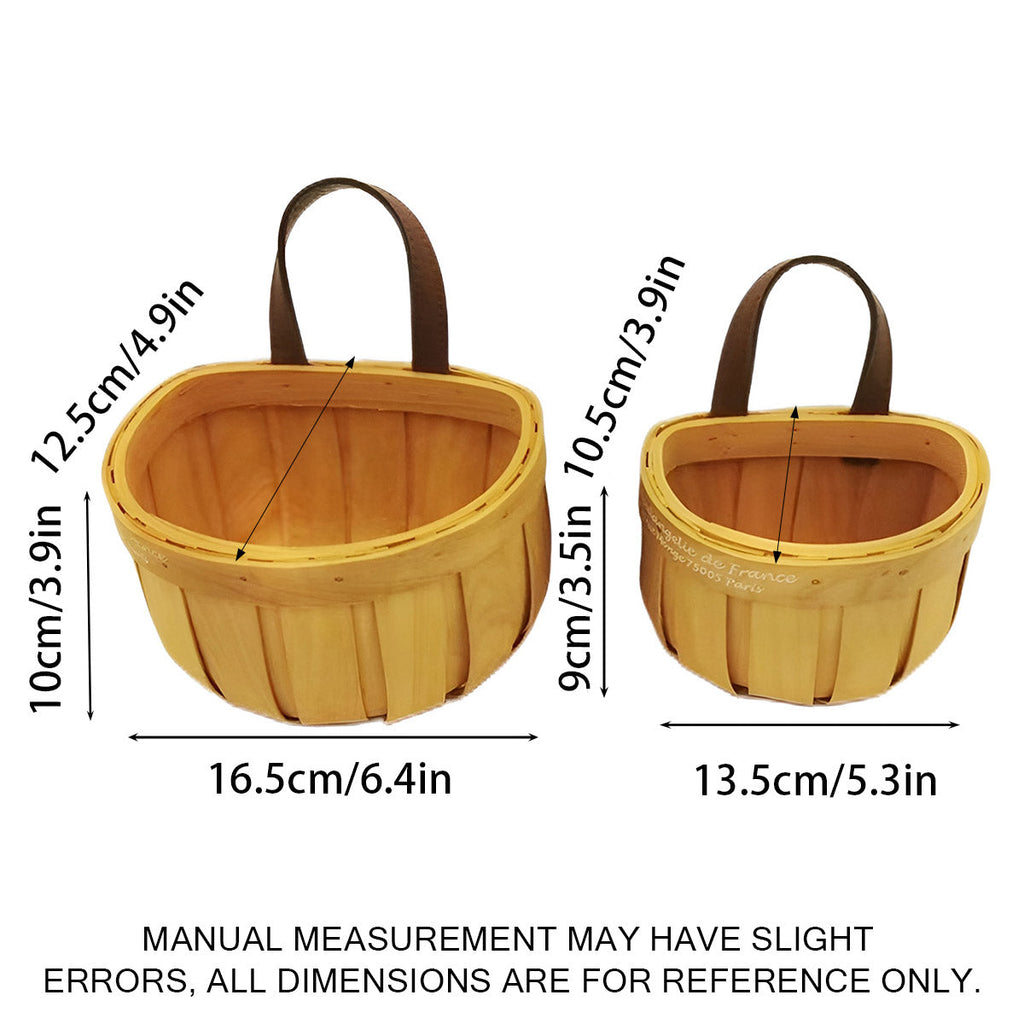Yellow Woven Wall Basket in Two Sizes Set | StorageOZ