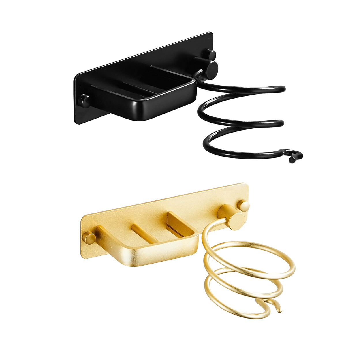 Wall Hair Dryer Holder Two Finishes Rack | StorageOZ
