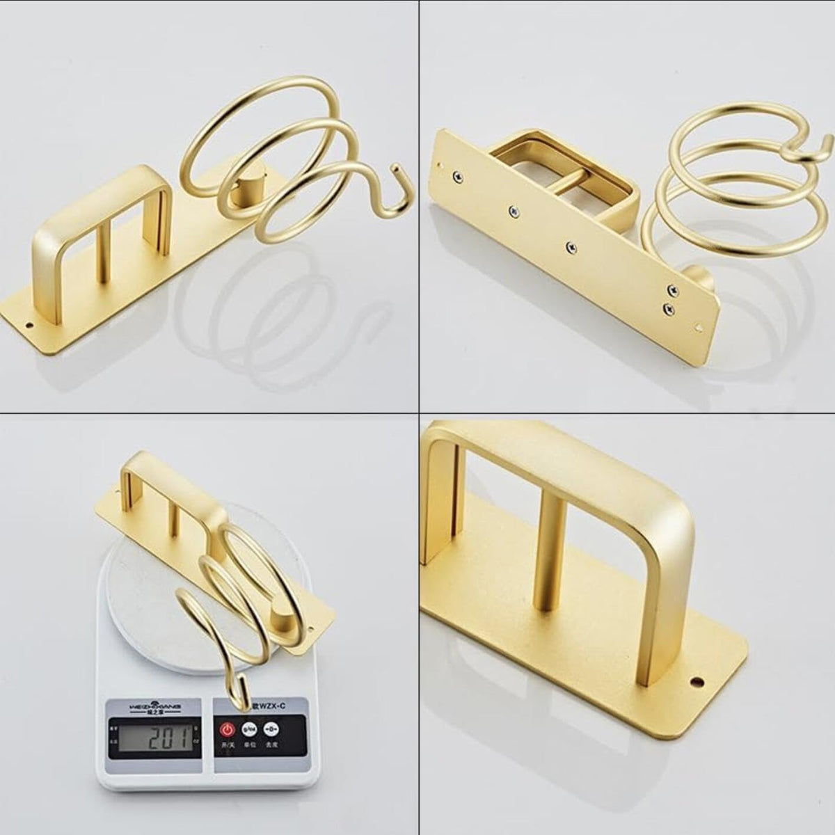 Wall Hair Dryer Holder Two Finishes Rack | StorageOZ